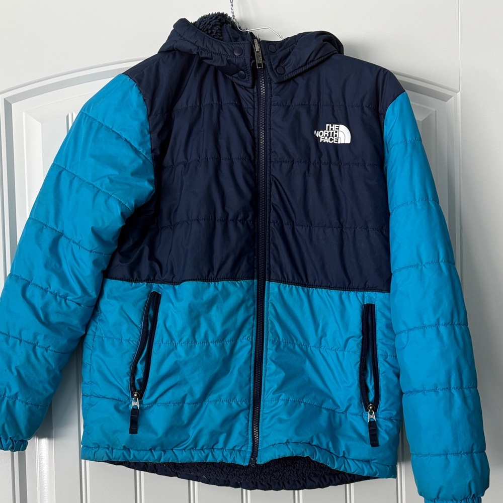 The North Face Reversible Boy’s Sz XL 14-16 Puffer/Fleece Winter Jacket